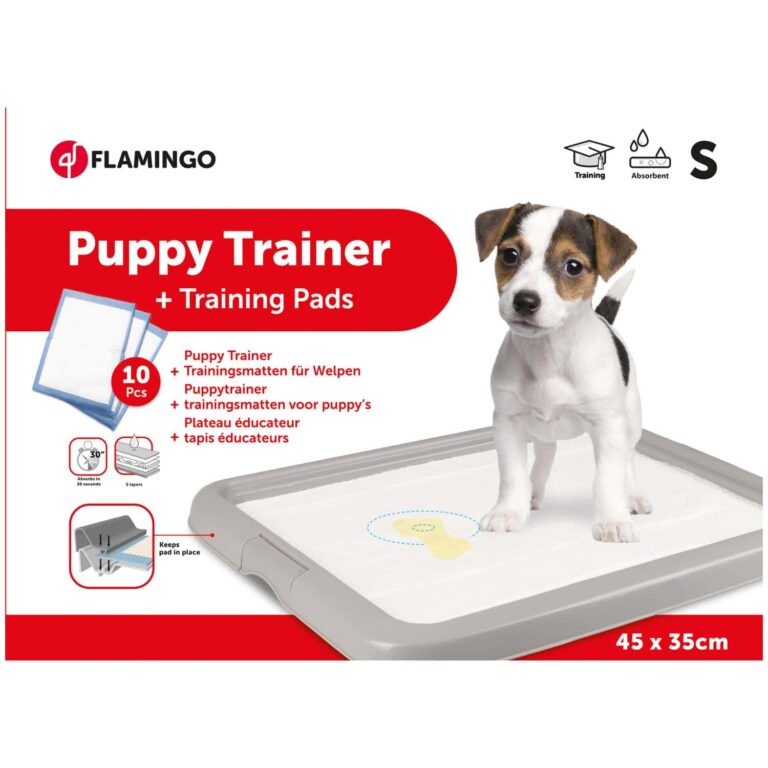 Toby Lex Flamingo WC za štence Puppy Trainer S + 10 prostirki