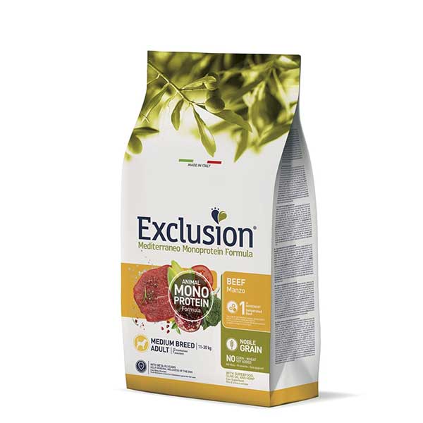 Toby Lex Exclusion Mediterraneo Monoprotein Adult Govedina Medium 3kg