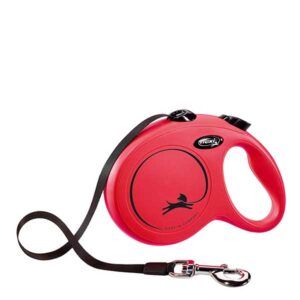 Flexi New Classic L CRVENA traka 5m - automatska vodilica za pse do 50kg