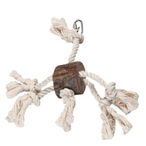 Flamingo igračka za papige Rope & Wood Hanger