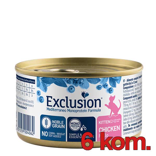 Toby Lex Mediterrano Monoprotein Kitten Piletina 6x85 g