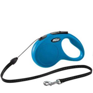 Flexi New Classic S PLAVA špaga 5m - automatska vodilica za pse do 12kg