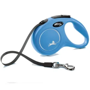 Flexi New Classic S PLAVA traka 5m - automatska vodilica za pse do 15kg