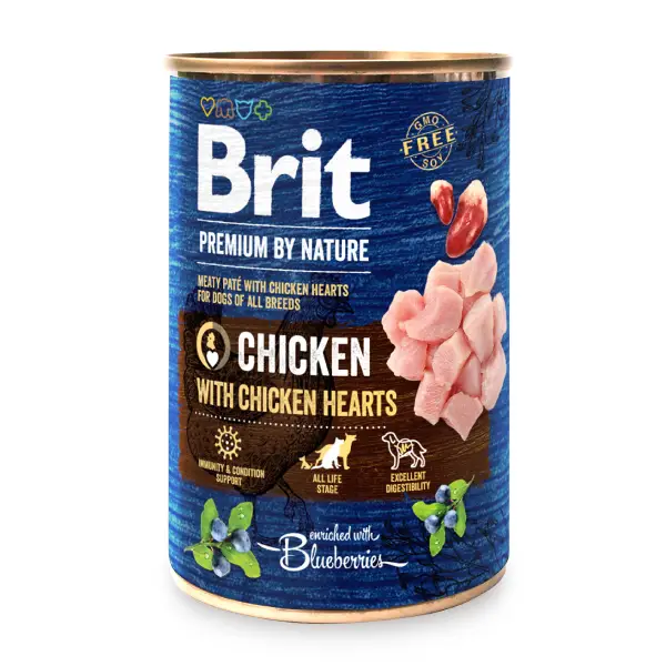 Brit Premium Piletina sa srcima konz. 400g