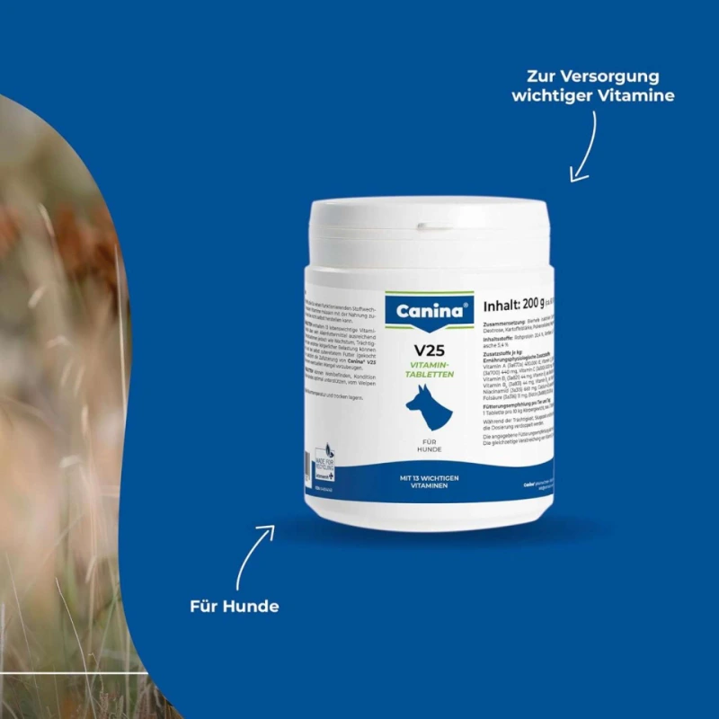 Canina V25 vitaminske tablete za pse 200 g Canina V25 vitaminske tablete