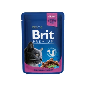 Brit Premium Cat Adult – Piletina i Puretina u umaku 100 g