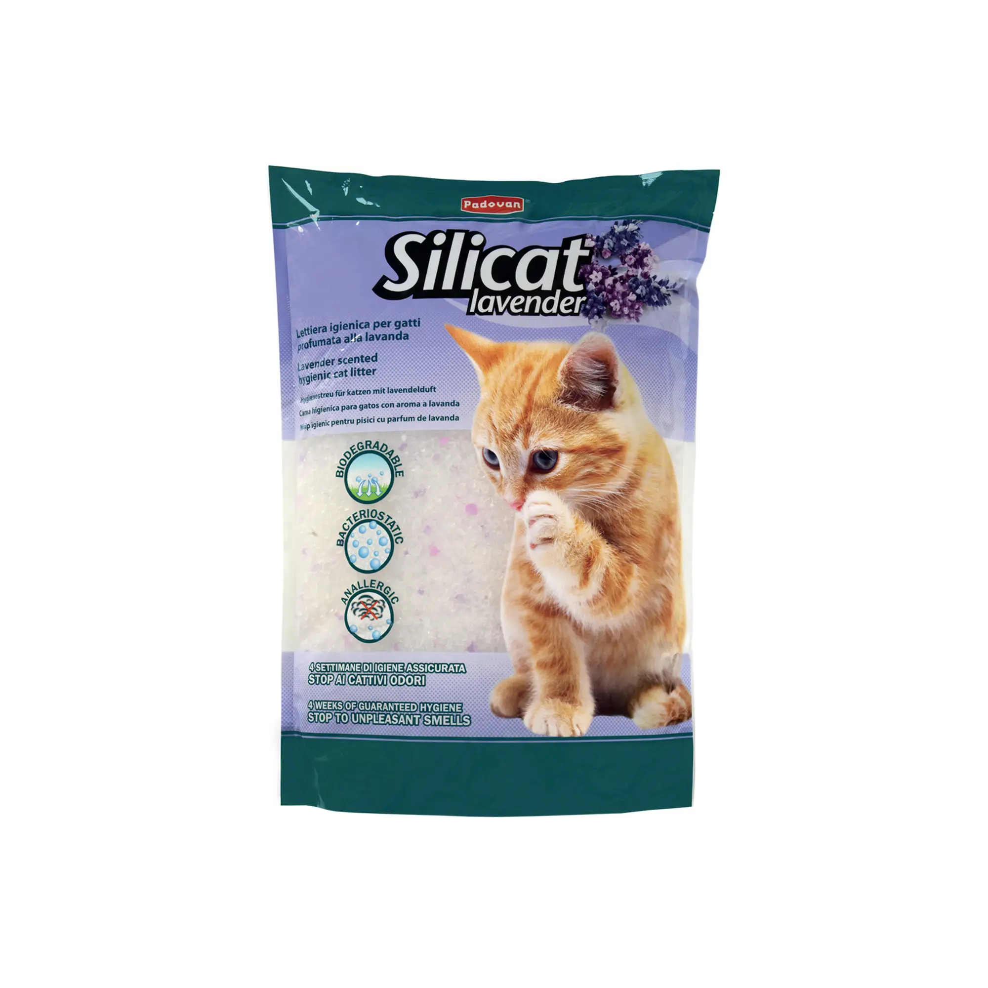 Padovan Pijesak za mačke Silicat Lavanda 2,2 kg / 5 l