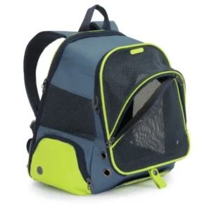 Dvoslojna plavo/žuta torba-ruksak za kućne ljubimce