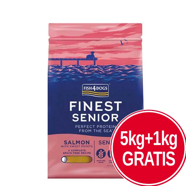 Toby Lex Fish4Dogs Finest Senior Small 5 kg + 1 kg GRATIS