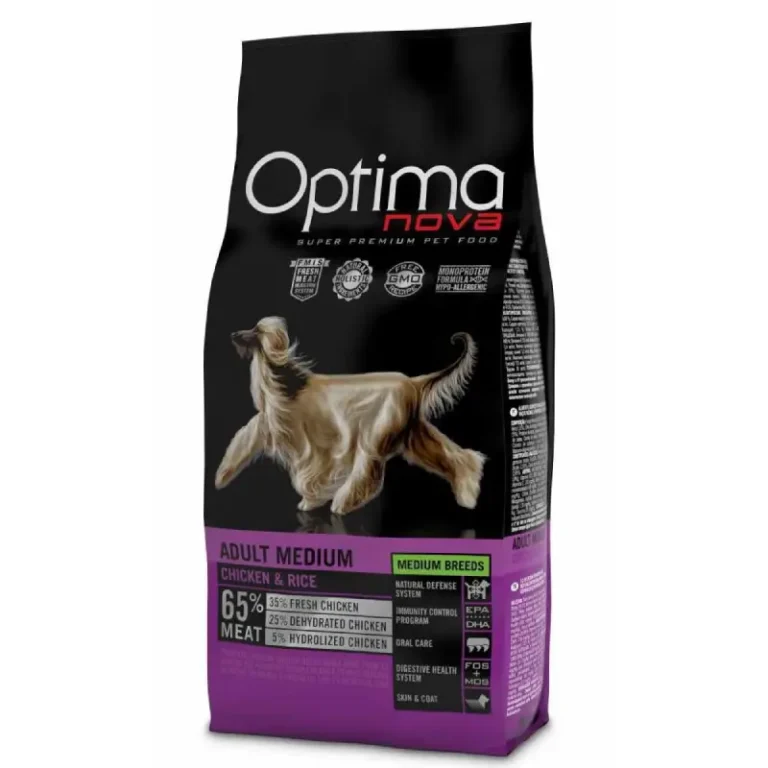 Toby Lex Optimanova Dog Adult Medium Active piletina i riža 12 kg