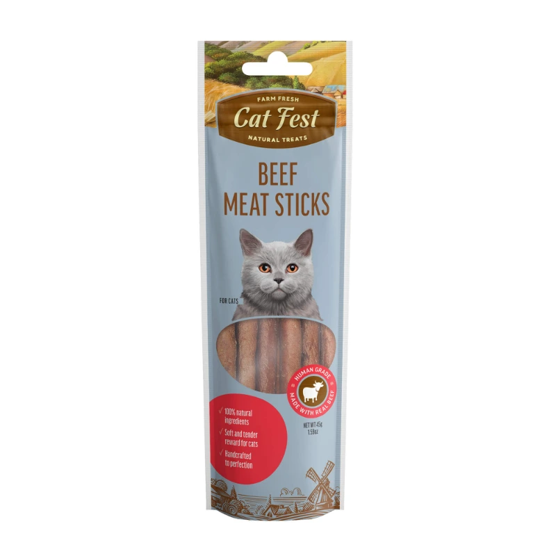 Cat Fest Poslastice Mesni Štapići Govedina 45g