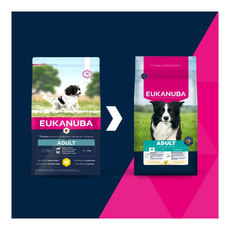 Eukanuba Adult Medium Breed Fresh Piletina 12 kg Eukanuba Adult Medium Breed Fresh Piletina