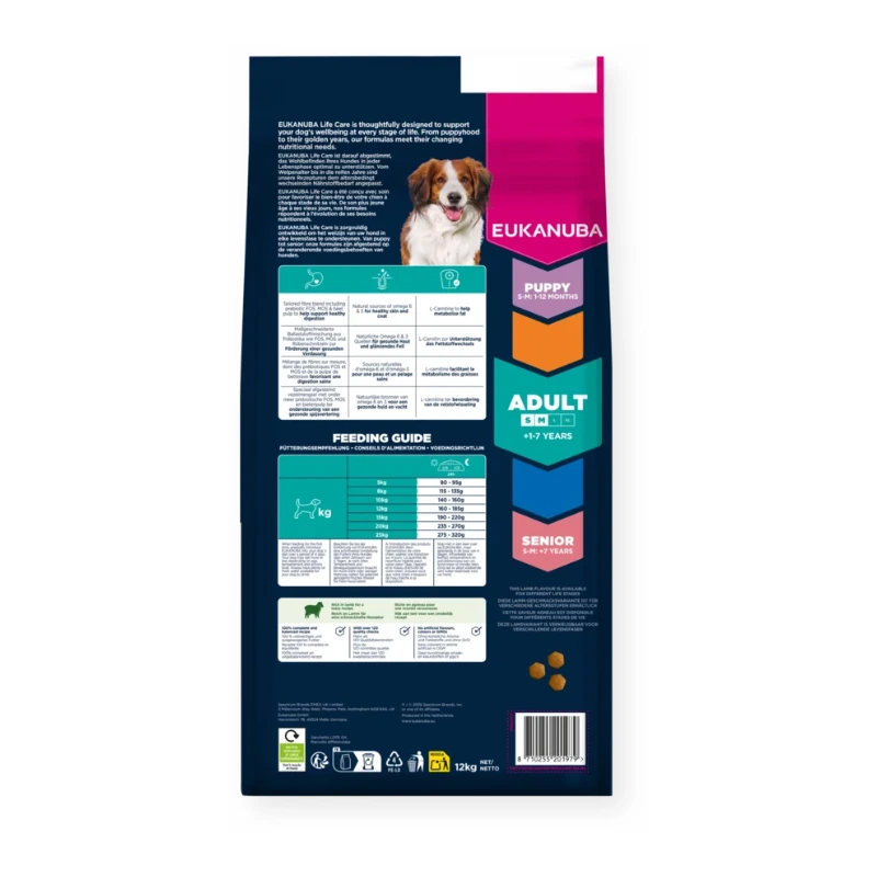 Eukanuba Adult Small/Medium Breed Janjetina & Riža 12 kg Eukanuba Adult Small-Medium Breed Janjetina & Riža