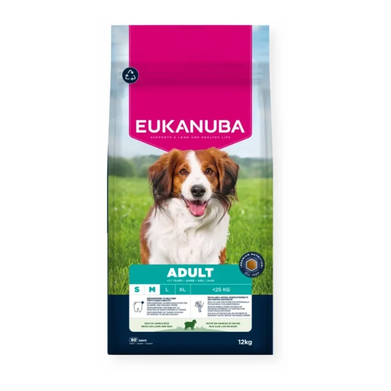 Toby Lex Eukanuba Adult Small/Medium Breed Janjetina & Riža 12 kg