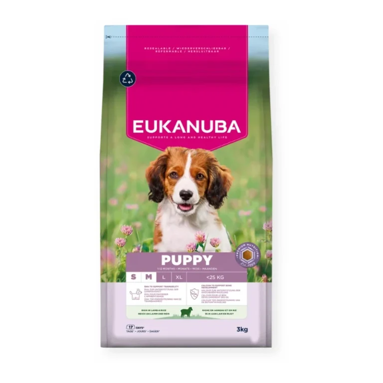 Toby Lex Eukanuba Puppy Small Medium Breed Janjetina & Riža 3 kg