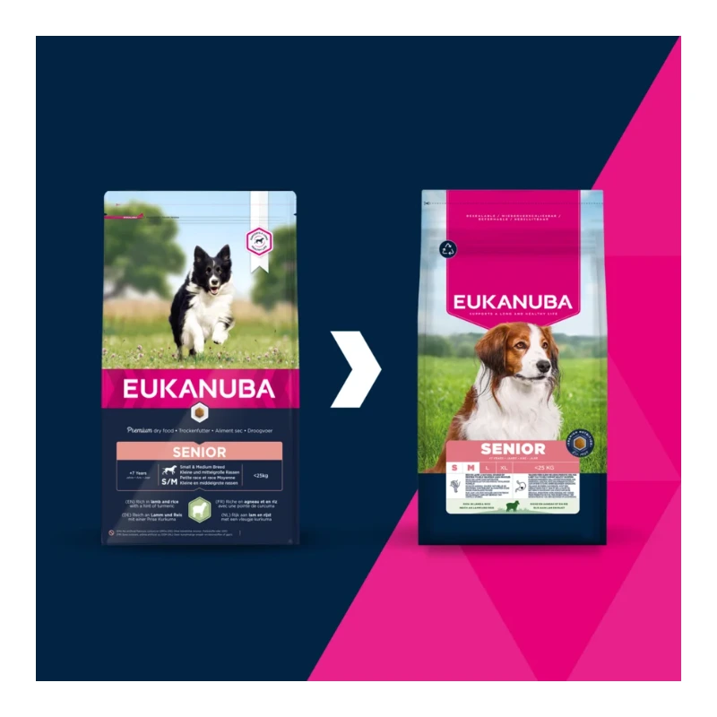 Eukanuba Senior Small/Medium Breed Janjetina & Riža 3 kg Eukanuba Senior Small-Medium Breed Janjetina & Riža