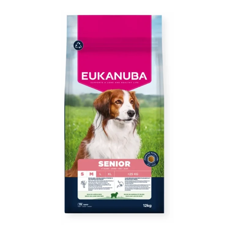 Toby Lex Eukanuba Senior Small/Medium Breed Janjetina & Riža 12kg