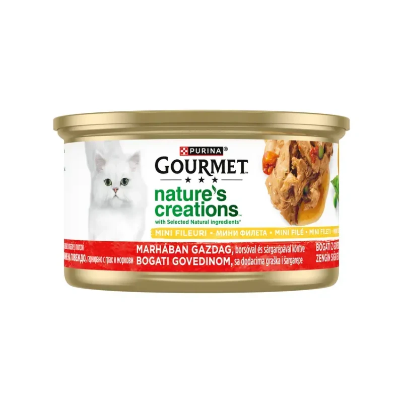 GOURMET Nature’s Creations s govedinom, graškom i mrkvom 85g