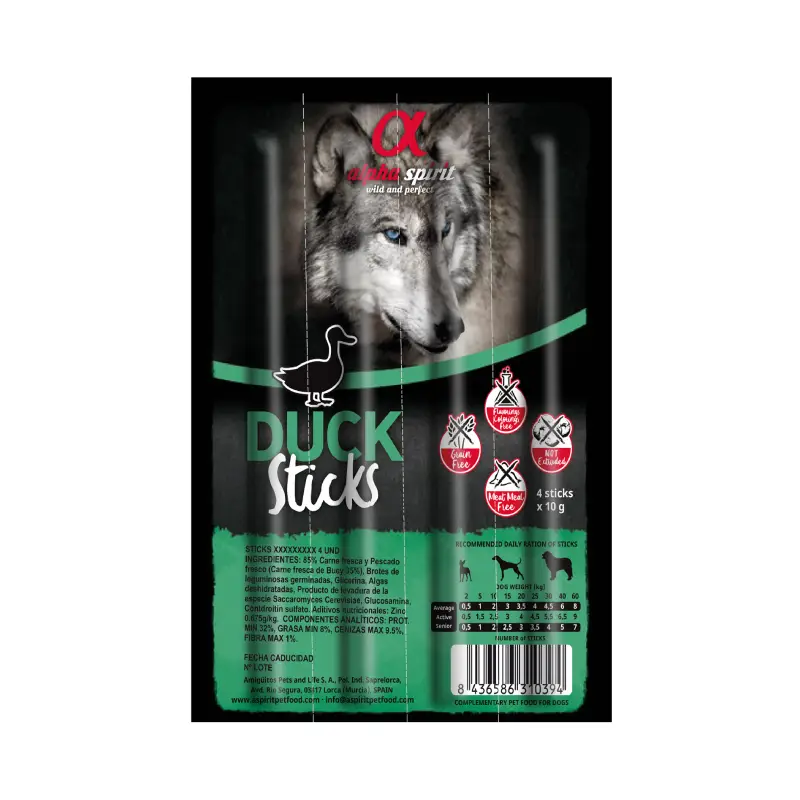 Toby Lex Alpha Spirit Dog Sticks Patka 4x10 g