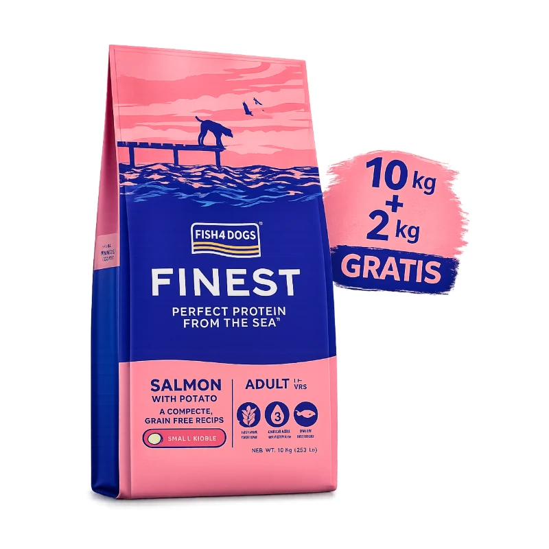 Toby Lex Fish4Dogs Finest Salmon Adult Large 10kg+2kg GRATIS