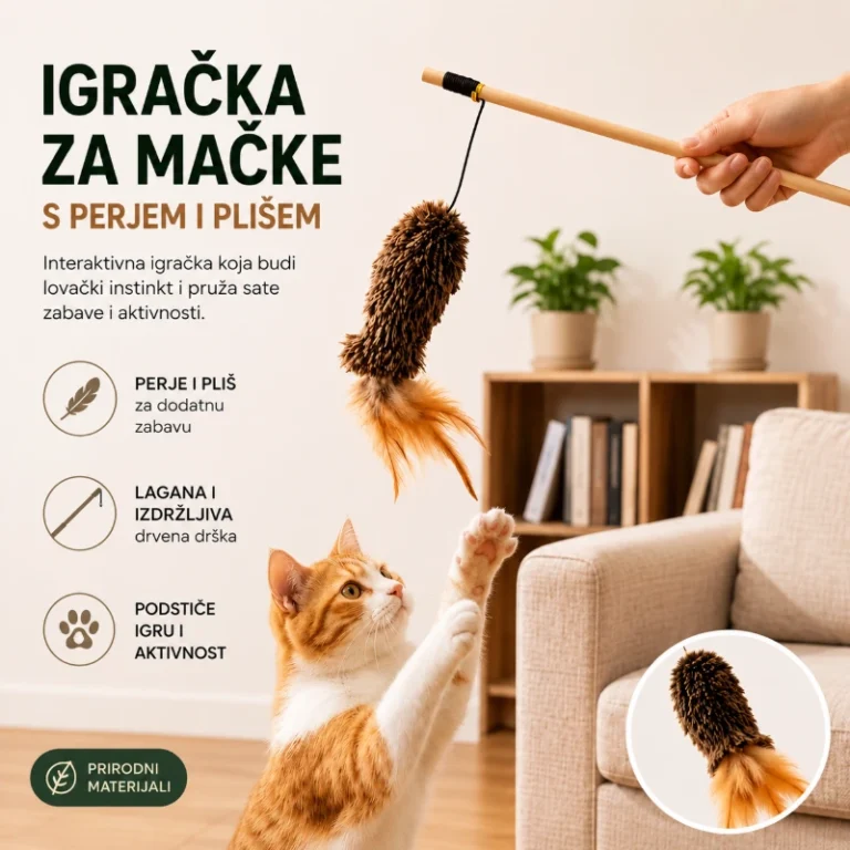 Toby Lex Zezalica za mačke s ribicom 40 cm