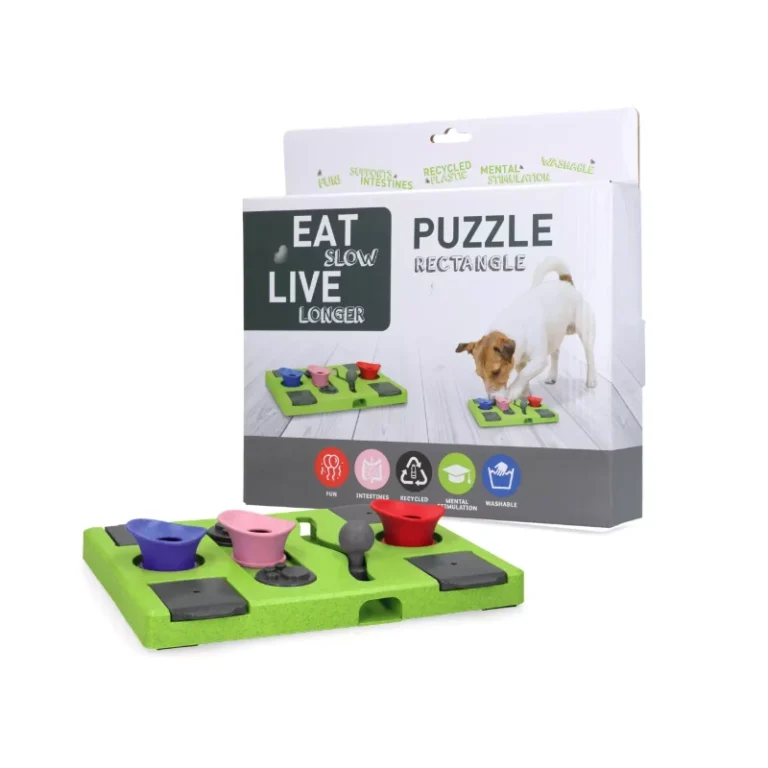 Toby Lex Eat Slow Live Longer Puzzle Rectangle interaktivna igračka za pse