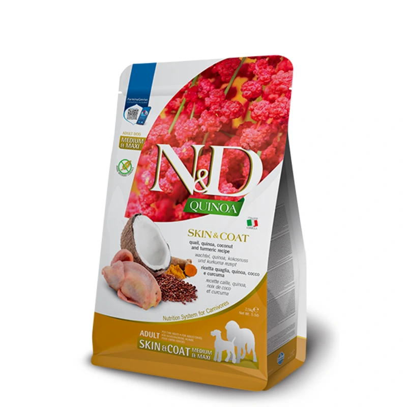 Farmina N&D Quinoa Skin & Coat Quail Medium & Maxi 2,5 kg Farmina N&D Quinoa Skin & Coat Quail Medium & Maxi