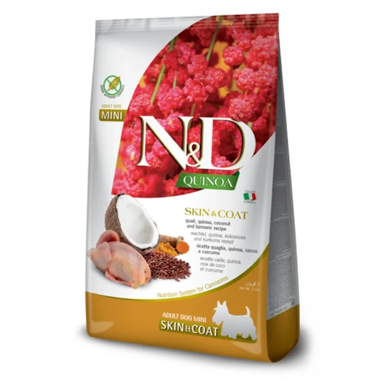 Toby Lex Farmina N&D Quinoa Skin & Coat Quail Mini 2,5 kg