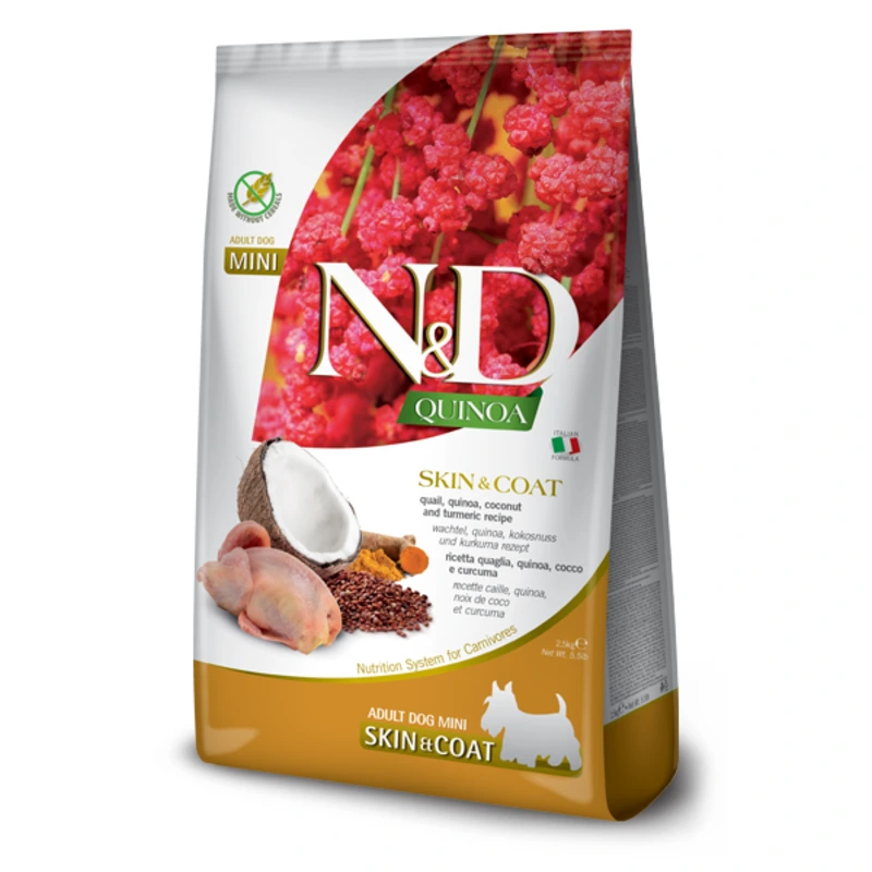Farmina N&D Quinoa Skin & Coat Quail Mini 2,5 kg Farmina N&D Quinoa Skin & Coat Quail Mini