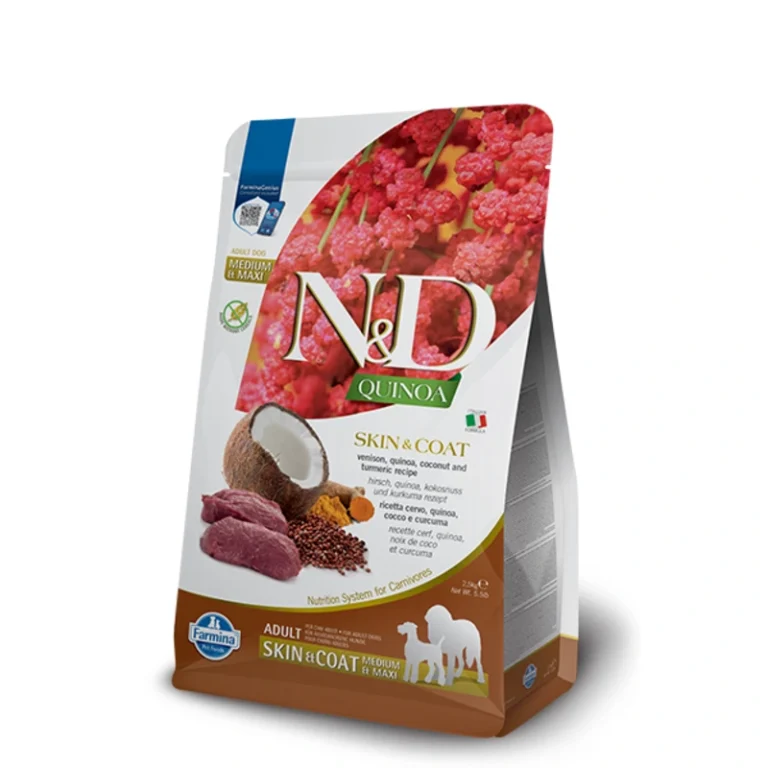 Toby Lex Farmina N&D Quinoa Skin & Coat Venison Medium & Maxi 7 kg