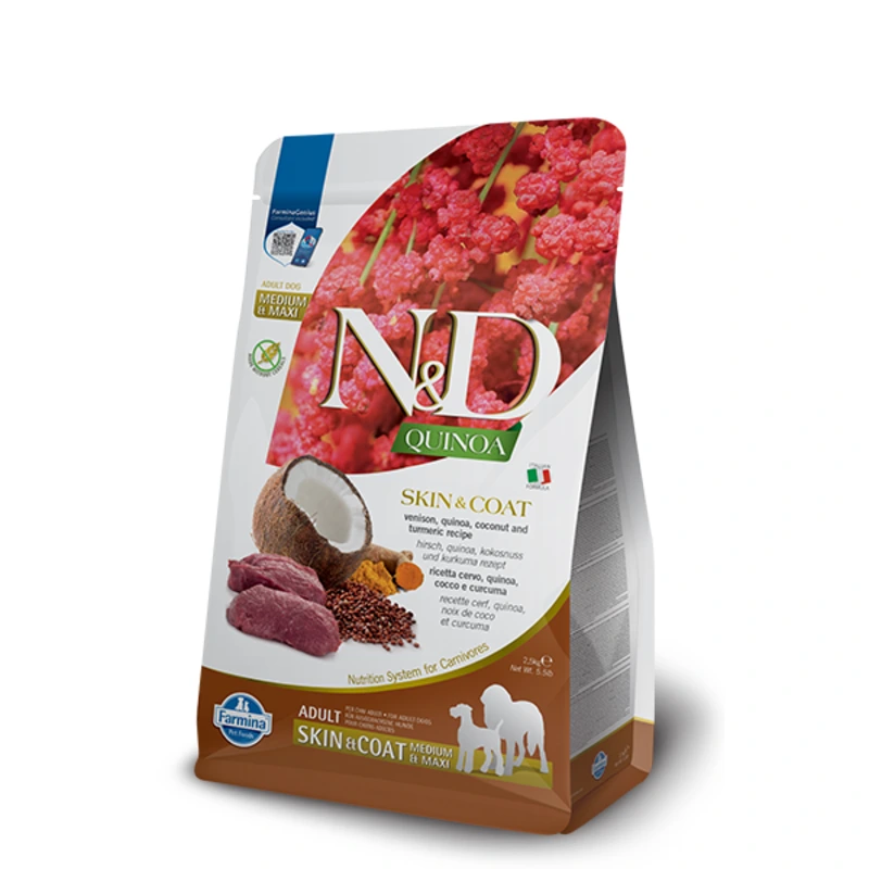 Farmina N&D Quinoa Skin & Coat Venison Medium & Maxi 7 kg Farmina N&D Quinoa Skin & Coat Venison Medium & Maxi