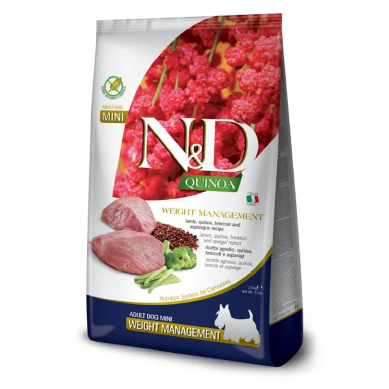 Toby Lex Farmina N&D Quinoa Weight Management Lamb Mini 2,5 kg