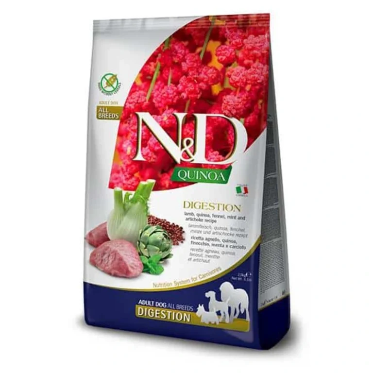 Toby Lex Farmina N&D Quinoa Digestion Lamb Medium/Maxi 2,5 kg